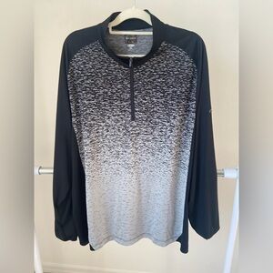 Greg Norman Black and Gray Gradient Quarter-Zip Pullover light weight.